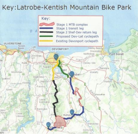 Latrobe Kentish MTB Park Map