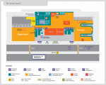 Launceston Airport Map showing bike facilities